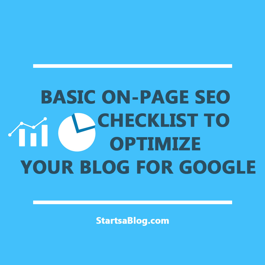 Basic on page seo checklist to optimize your blog for google
