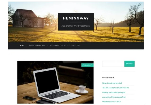 hemingway-blog-wordpress-theme